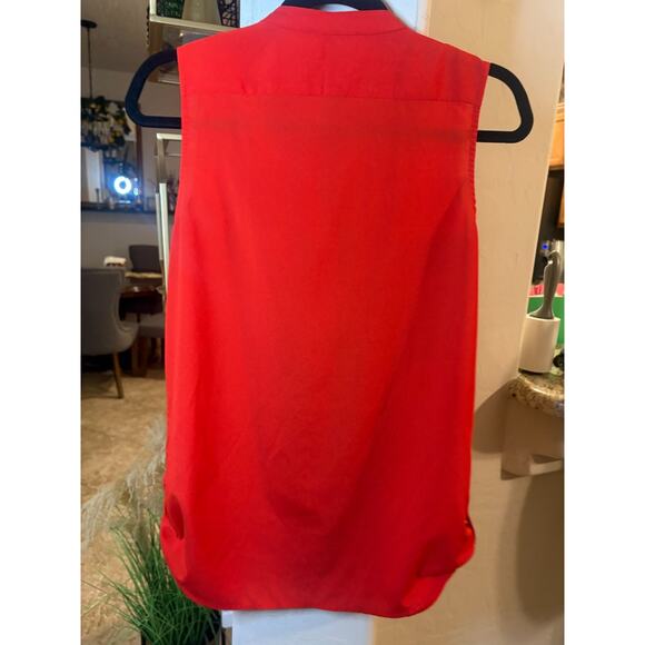 Calvin Klein Red Sleeveless Blouse Size M 8-10 - Picture 3 of 4